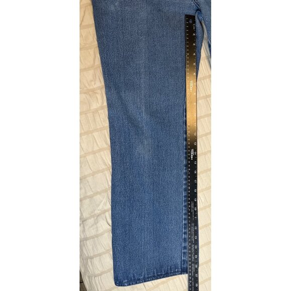 Vintage Private Club Fit Blue Denim Jeans Size 33, Faded Distressed Blue - Picture 6 of 10